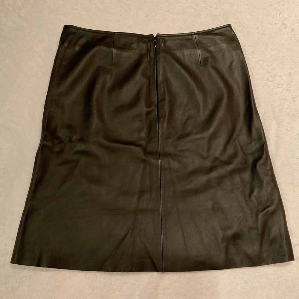 Women’s Karen Kane 100% Leather Black Mini Skirt Size 6